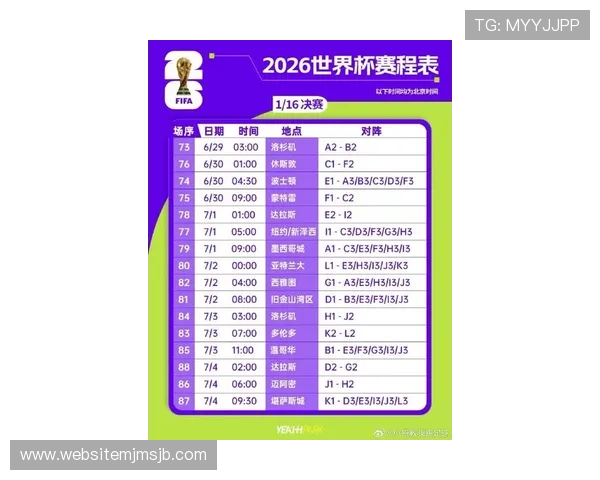 2026美加墨世界杯赛程表完整版,比赛时间、场馆信息及观赛指南 2026美加墨世界杯赛程表完整版,比赛时间、场馆信息及观赛指南